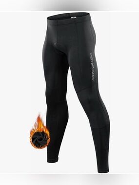 Men's Thermal Black Cycling Tights